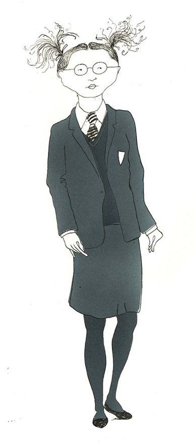 St Trinian's : The Legend of Fritton's Gold . animation drawing of schoolgirl