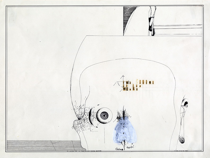 ‘Property of the Education Committee’ . 500x360mm . ink, pencil, process white . 1973